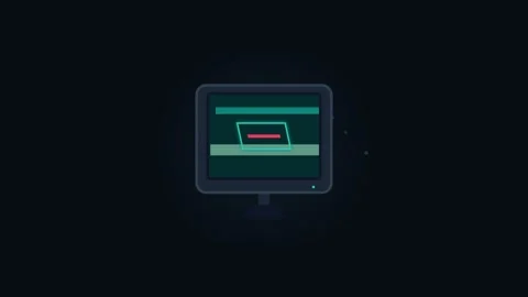Display icon computer screen 動画素材 335937427