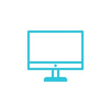 Display icon. Isolated on white background. From blue icon set Illustrazione stock