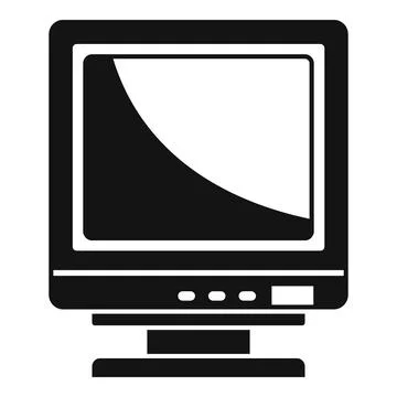 Display icon simple . Pc desktop Illustrazione stock