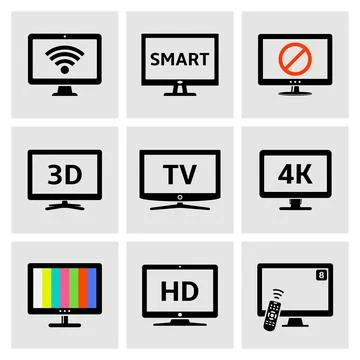 Display icons set Stock Illustration