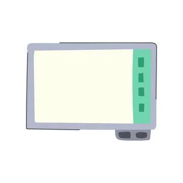 Display interactive smartboard cartoon vector illustration Stock Illustration