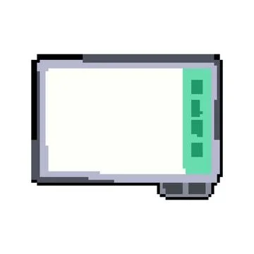 Display interactive smartboard pixel art vector illustration Stock Illustration