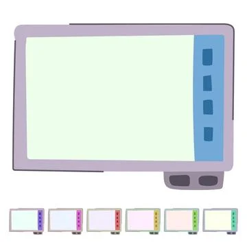 Display interactive smartboard vector cartoon graphic Stock Illustration