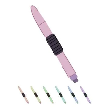 Display interactive whiteboard pen vector cartoon graphic Stock Illustration
