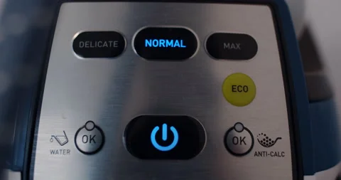 The display of a laundry iron, in function and mode of waiting Stock Footage 150429851