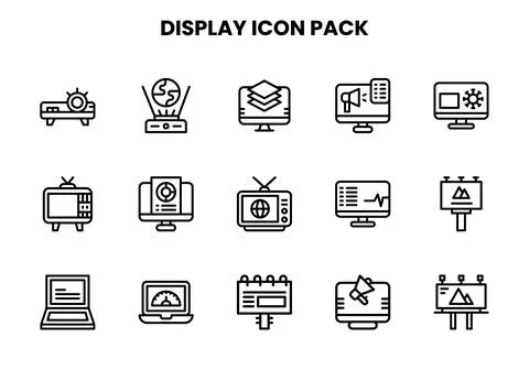 Display Line UI Icons Pack イラスト素材