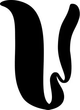 Display liquid vector font letter V alphabet. capital letter Typeface abc Stock Illustration