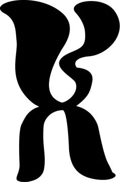 Display liquid vector font letter X alphabet. capital letter Typeface abc Stock Illustration