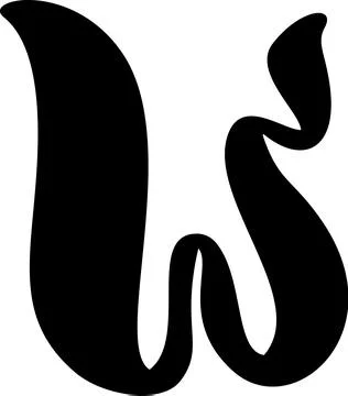 Display liquid vector font letter W alphabet. capital letter Typeface abc Stock Illustration