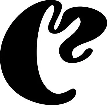 Display liquid vector font letter C alphabet. capital letter Typeface abc Stock Illustration