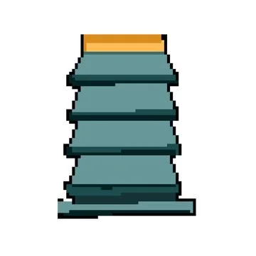 Display magazine rack pixel art vector illustration Stock Illustration