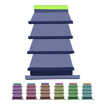 Display magazine rack vector cartoon graphic Stock Illustration