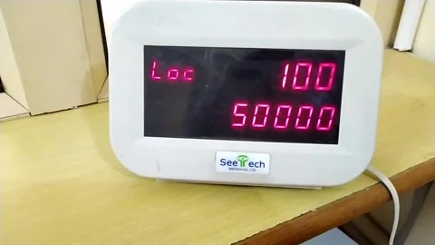 Display of a money counting machine. Stock Footage 146852451