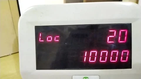 Display of a money counting machine. Stock Footage 146852470