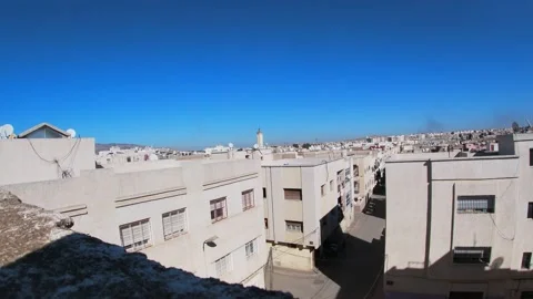 Display of a Moroccan neighborhood from a rooftop 動画素材 165233953