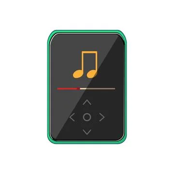 Display mp3 player cartoon vector illustration Stock Illustration