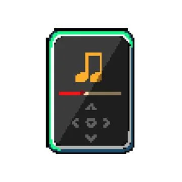 Display mp3 player pixel art vector illustration Stock Illustration