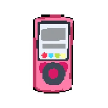 Display mp3 player pixel art vector illustration Stock Illustration
