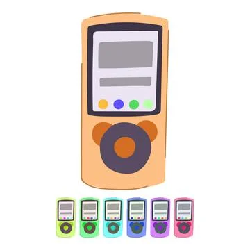 Display mp3 player vector cartoon graphic Stock Illustration