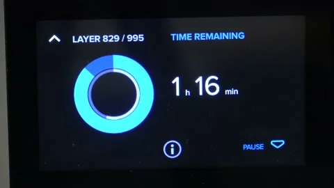 Display Panel Of 3D Printer. Video stock 147107793