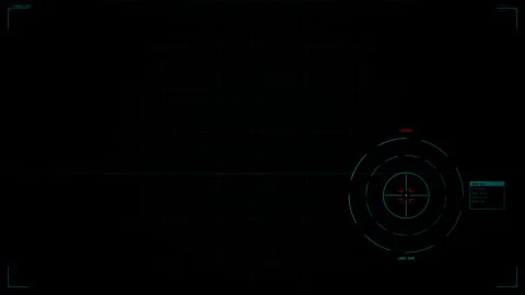 Display panel for military operations showing data and targeting informatio.. Stock Footage 327221698