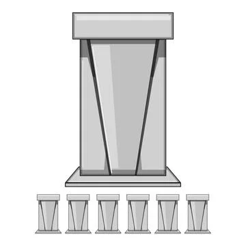 Display podium cartoon vector graphic Stock Illustration