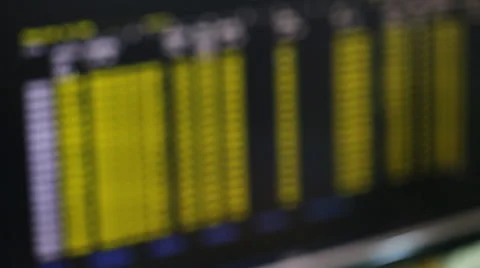 Display of programing blurred Stock Footage 46523289