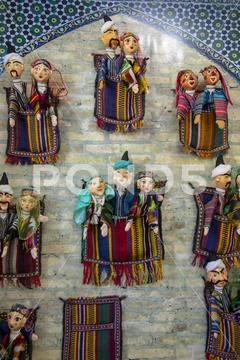 Display of puppets, Uzbekistan Stock Photos