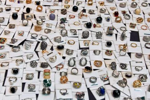 Display with Rings Foto stock