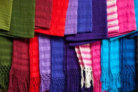 Display of scarfs Stock Photos