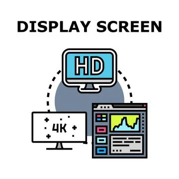 Display screen devices connecting for digital communication Stock Illustration