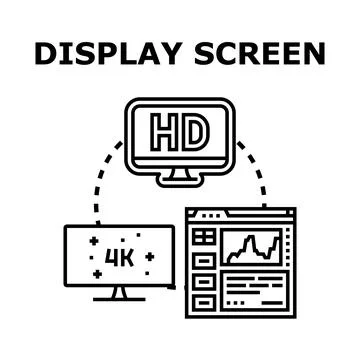 Display screen devices connecting for digital communication Stock Illustration