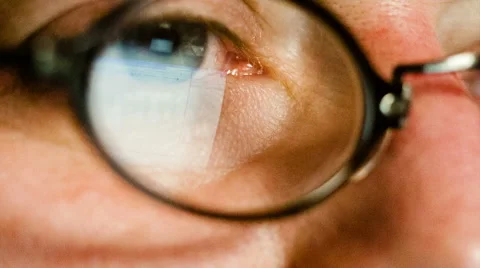 Display Screen in Glasses Stock Footage 48066063