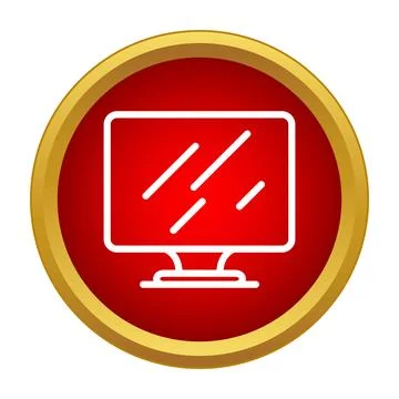 Display screen icon symbolizing technology and digital media Stock Illustration