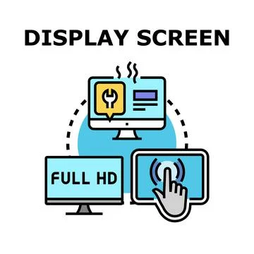 Display screen technology concept presenting digital devices Stockillustratie