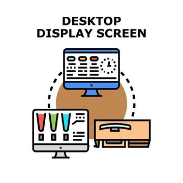 Display screen technology connecting data processing devices Stock Illustration