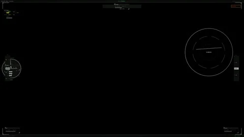 Display showing military cockpit interface for science fiction war themed vid Stock Footage 327220677