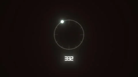 Display shows circular gauge with moving indicator and Stock Footage 338331852