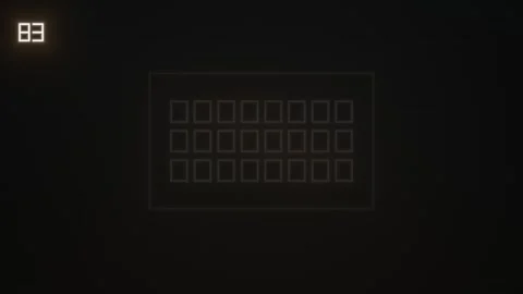 Display shows numbered squares in dark setting with Stock Footage 339327691