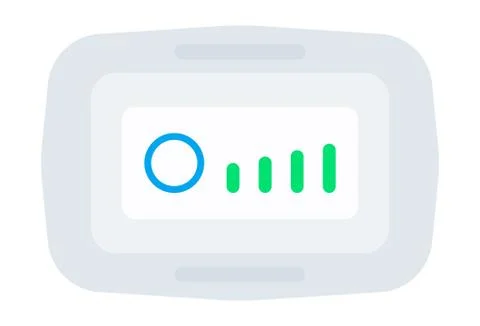 Display with signal strength Drone vector icon flat isolated Stock Illustration