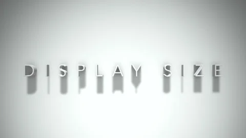 Display size 3D title animation white text on a white background Stock Footage 299377918