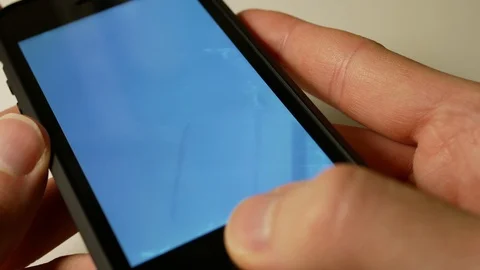Display of a smartphone damaged by water Stock Footage 105759792