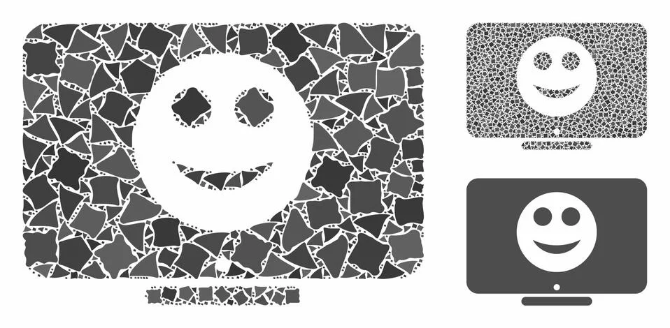 Display smile Composition Icon of Bumpy Parts Stock Illustration