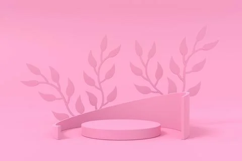 Display stand design. 3D product display. 3D rendering. Stock Illustration
