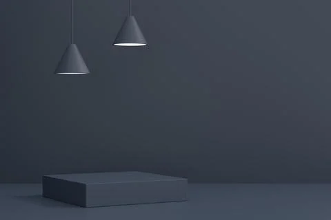 Display stand design. 3D product display. 3D rendering. Stock Illustration