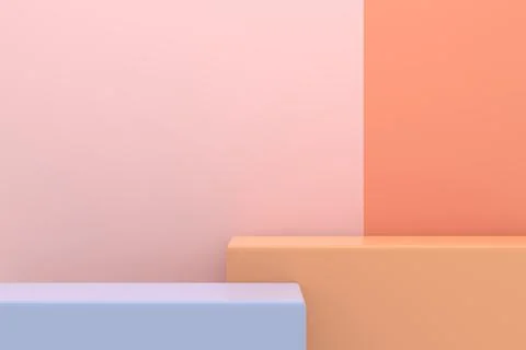 Display stand design. 3D product display. 3D rendering. Stock Illustration