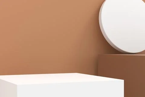 Display stand design. 3D product display. 3D rendering. Stock Illustration