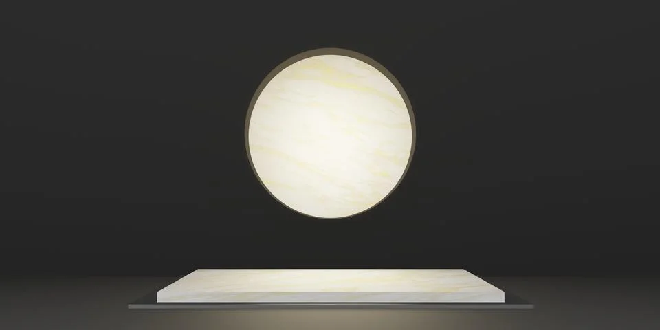 Display stand marble backdrop 3 Stock Illustration