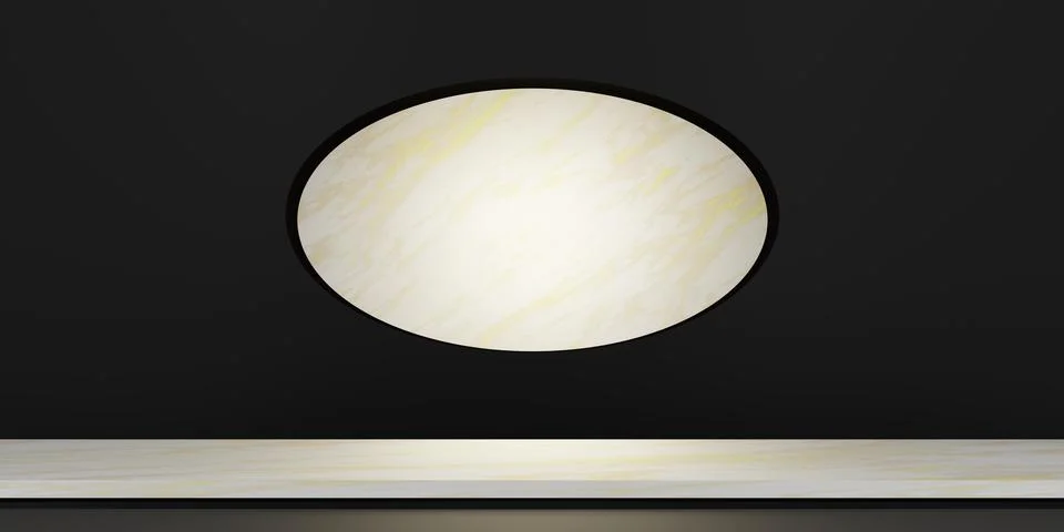 Display stand marble backdrop Stock Illustration