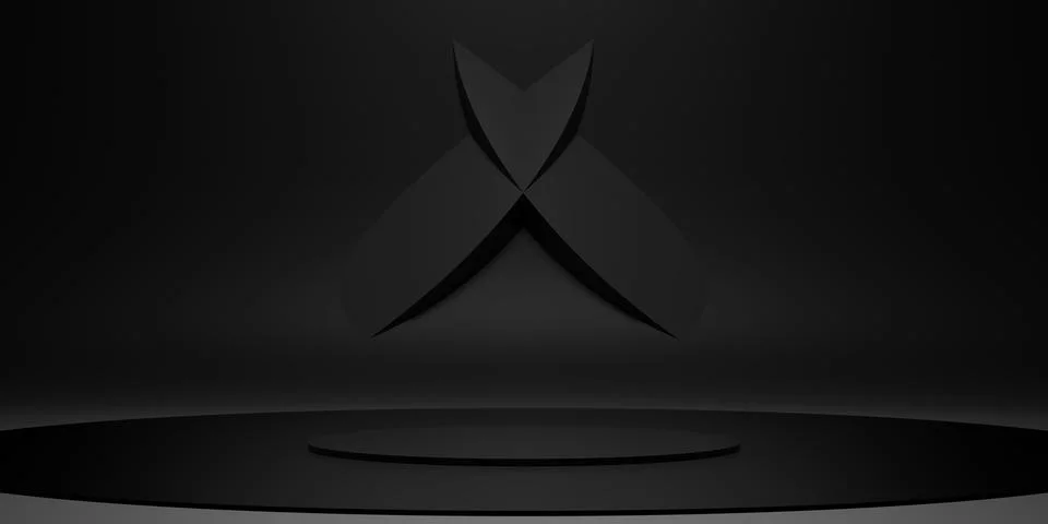 Display stand Simple circle Dark ZEN Concept Stage Modern abstract base 3D .. Stock Illustration
